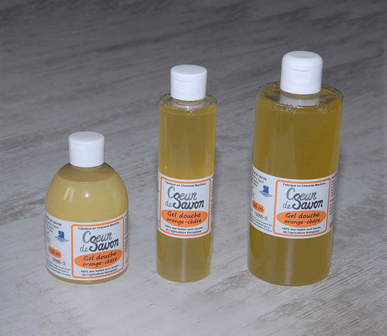 gel douche savon liquide orange cèdre bio artisanal